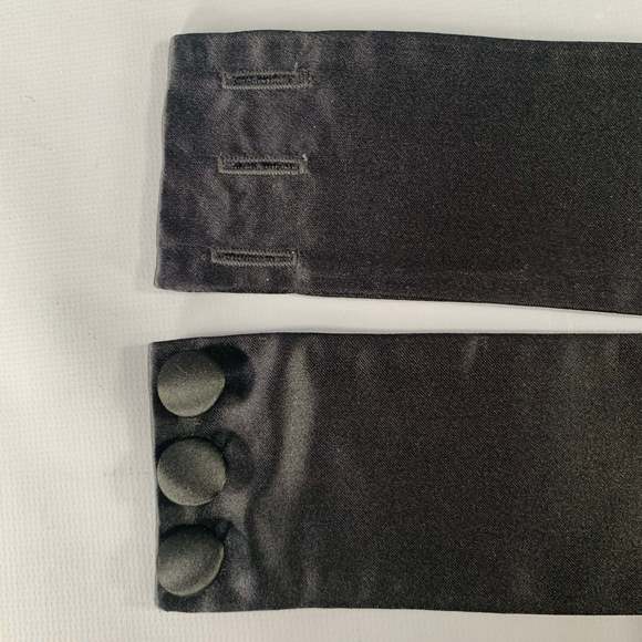 BRENDA KETT Black Red Pleated Silk Cummerbund - Picture 4 of 4